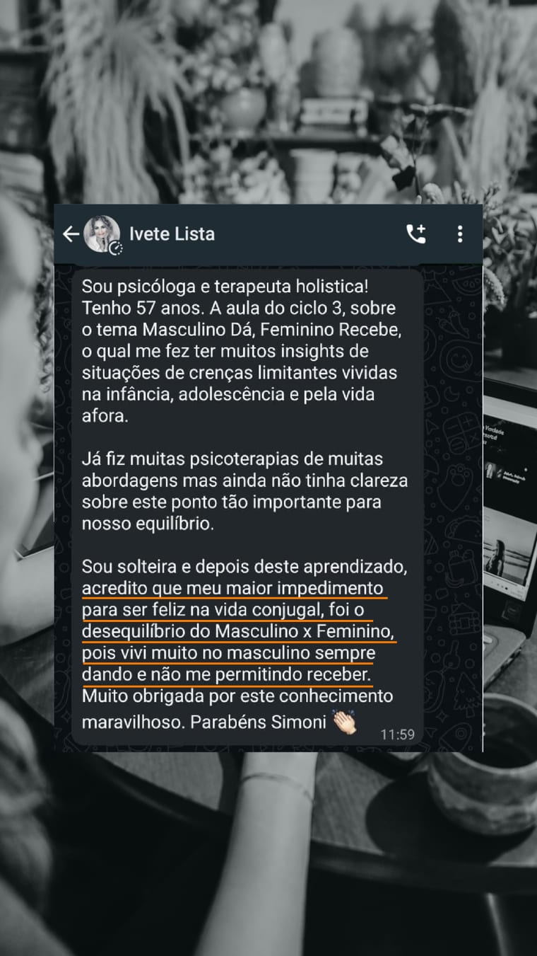 Depoimento real de aluna