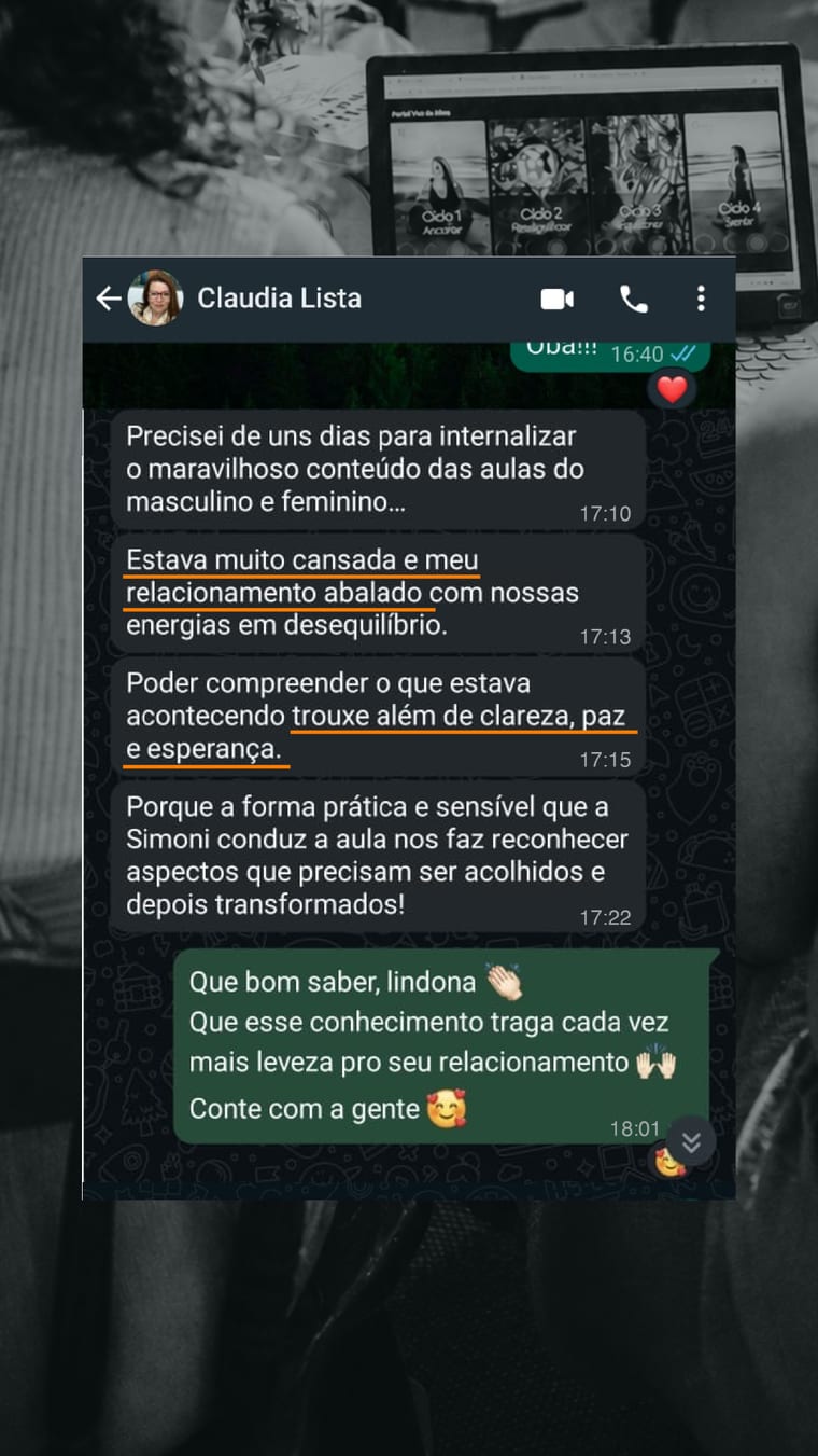 Depoimento real de aluna