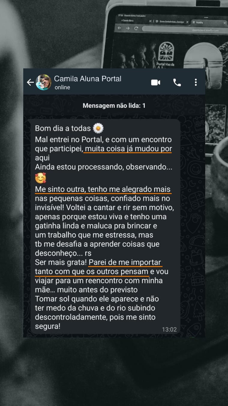 Depoimento real de aluna