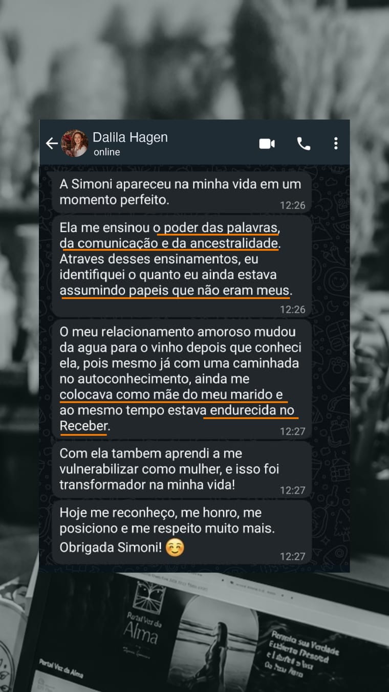 Depoimento real de aluna