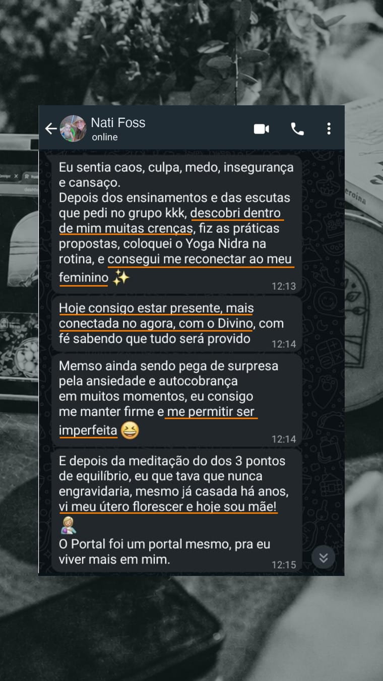 Depoimento real de aluna