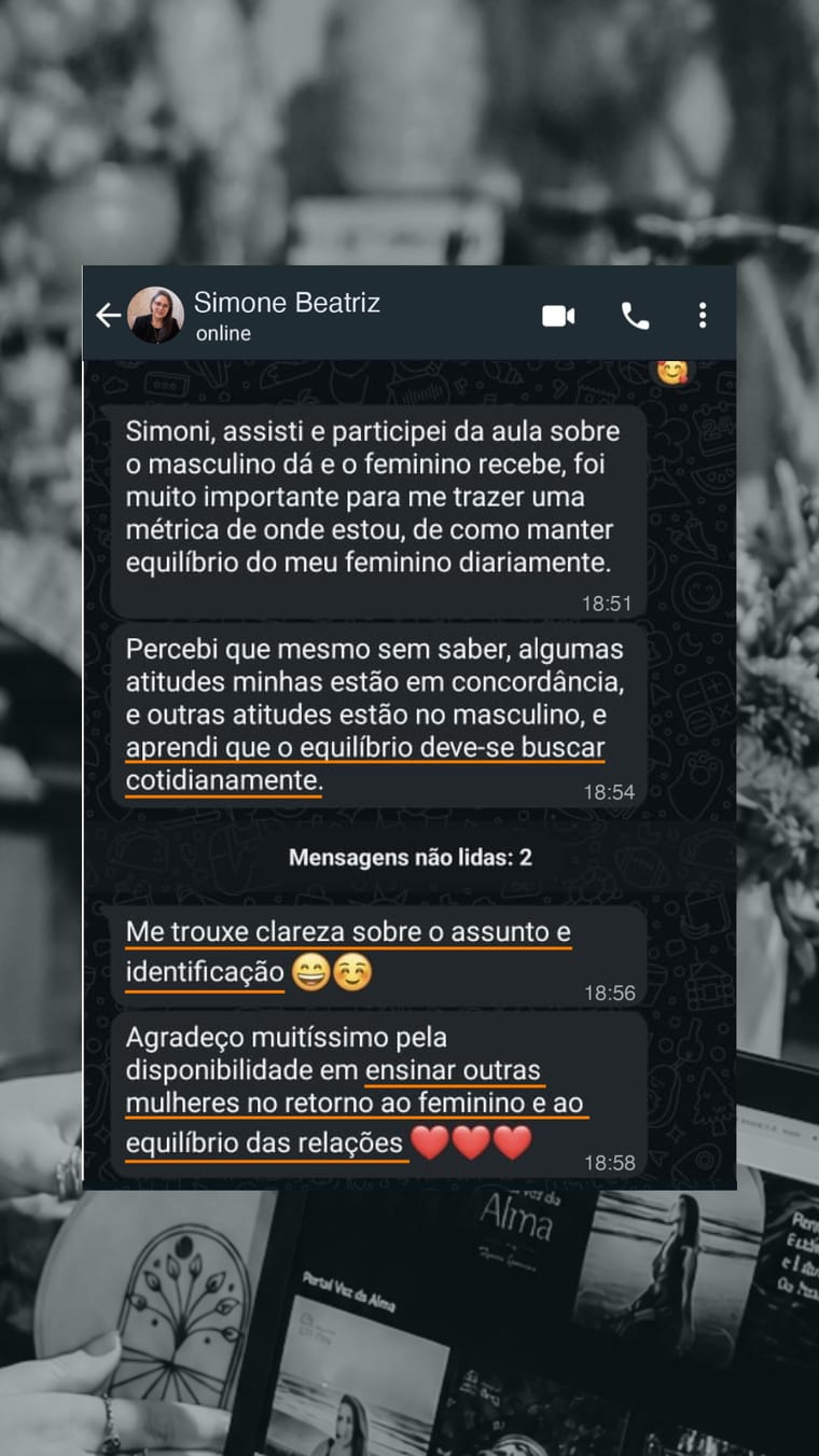 Depoimento real de aluna
